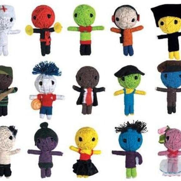 String Voodoo Dolls - Set of 15 Career Dolls Doctor Cop Basketball Player Farmer - Picture 2 of 3